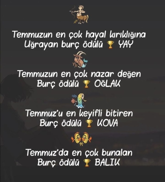 Burçların Temmuz ayı ödülleri nelerdir?