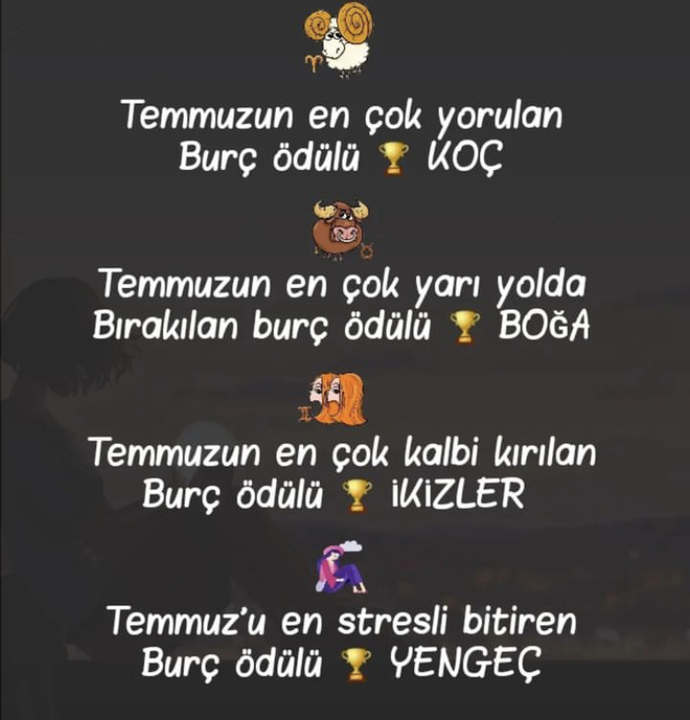 Burçların Temmuz ayı ödülleri nelerdir?