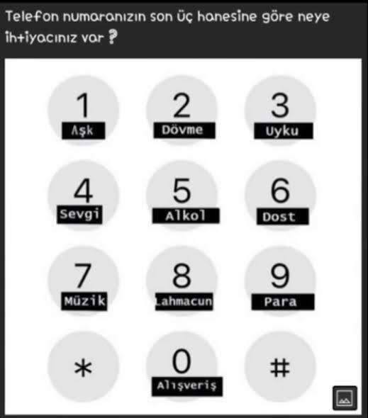 Telefon numaranızın son üç hanesine göre neye ihtiyacınız var?
