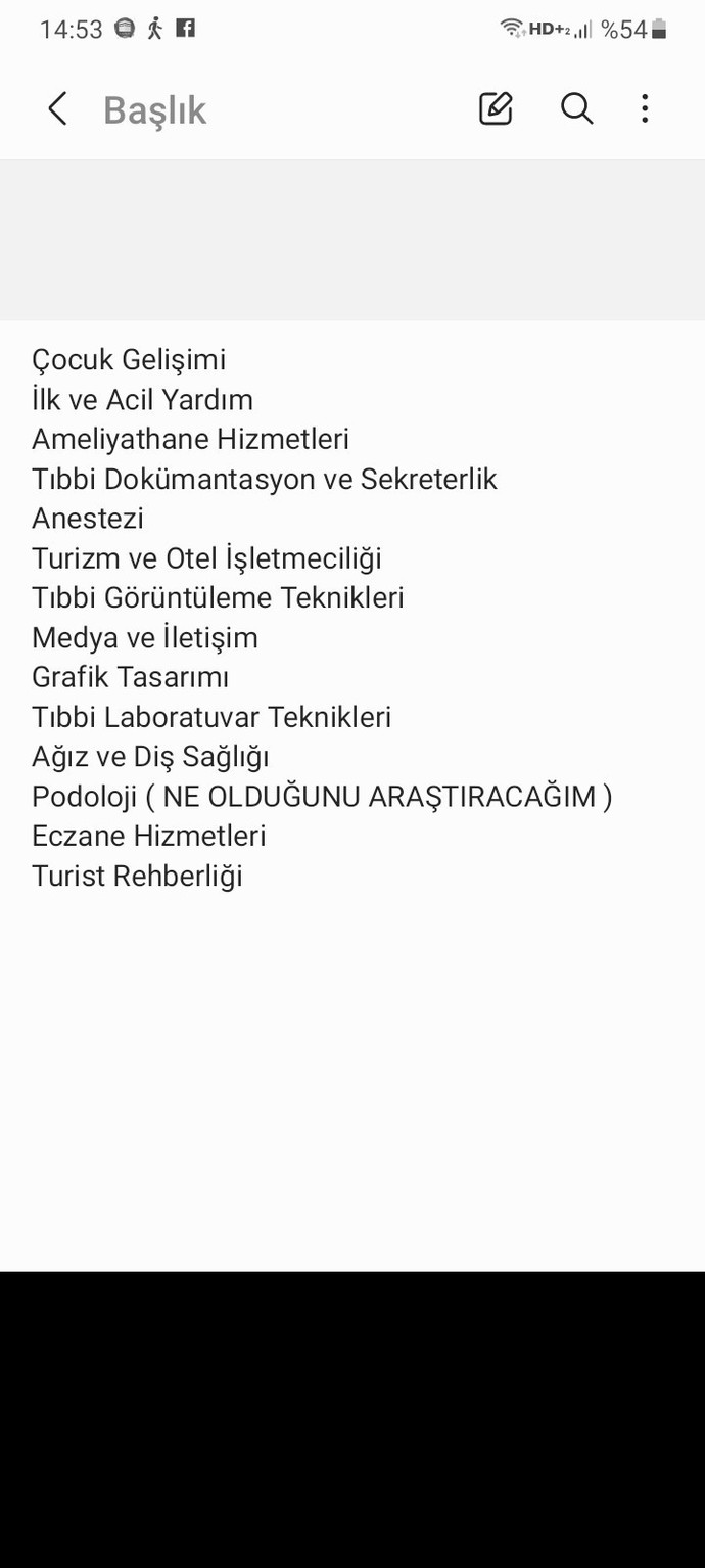 Sizce bu bölümlerden hangisini tercih etmeliyim?