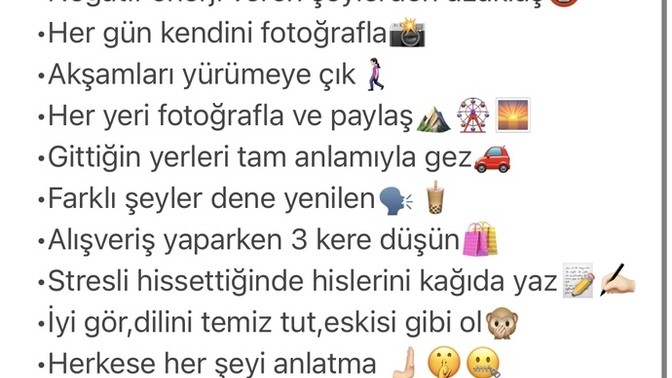 Yarın yeni bir güne başlamak için liste yaptım nasıl sizce?