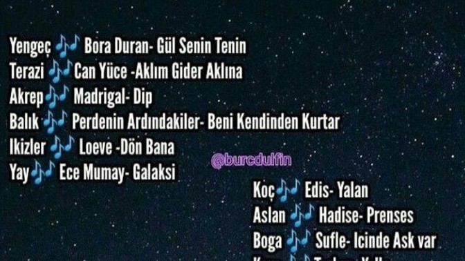 Yükselen burcuna göre senin şarkın hangisi?