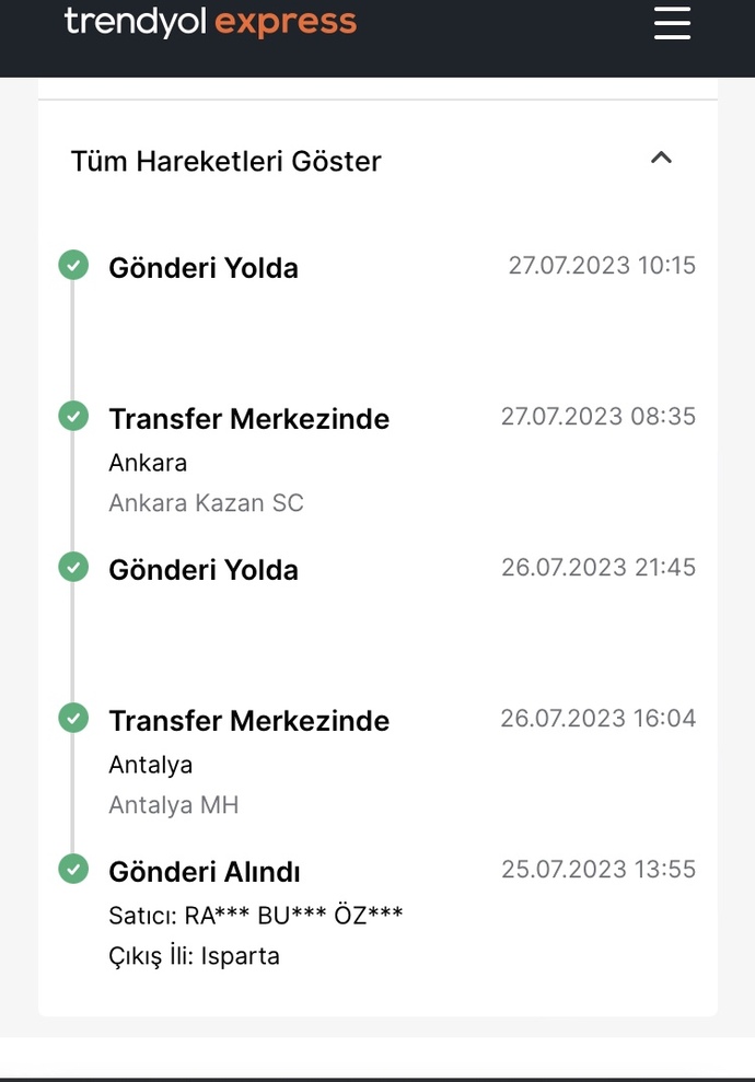 Bugün kargo gelir mi?