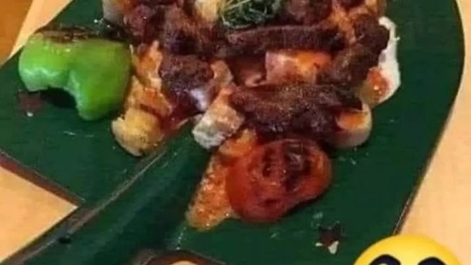 Bir restoranta gittiğinizde bu şekilde önünüze bir sunum gelseydi tepkiniz ne olurdu?