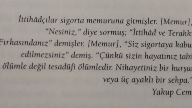 En son okuduğunuz kitaptan alıntı paylaşın?