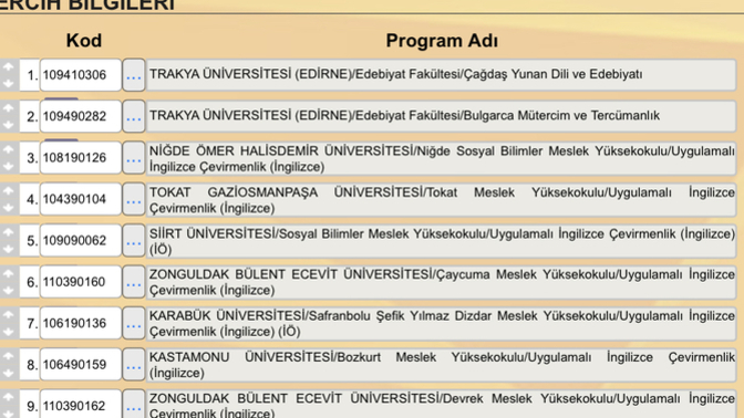 Kaçıncı tercih gelebilir?