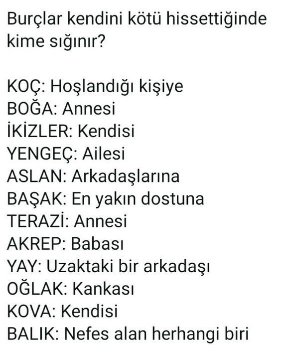 Burçların kendini kötü hissettiğinde kime sığınır?