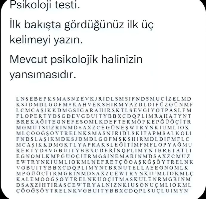 Gördüğün kelimeler hangileri?