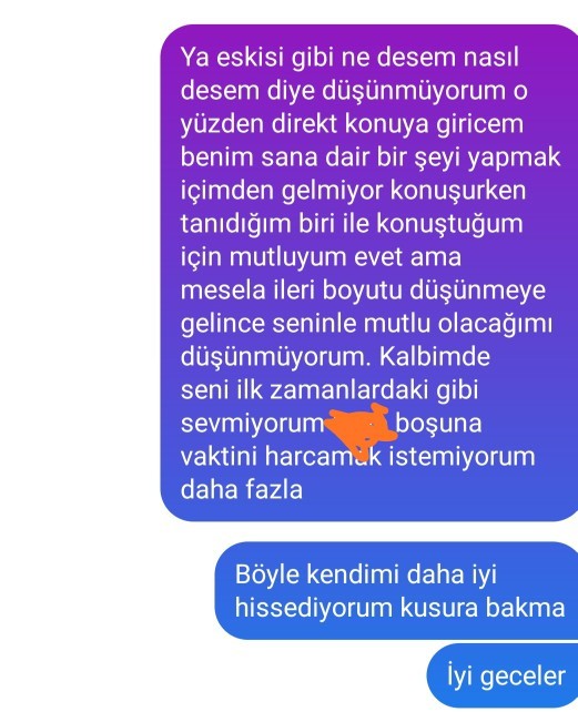 5 senelik ilişkim bitti mi şimdi?