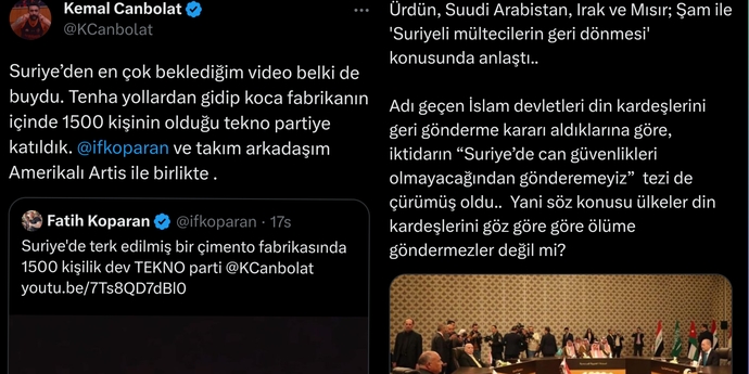 Ürdün, S Arabistan, Irak ve Mısır Arap olmalarına rağmen Suriyelileri ülkesine gönderme kararı almış artık bizde gönderir miyiz?