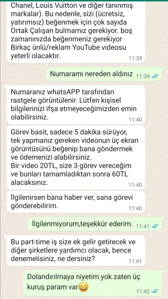 WhatsApptan iş teklifi alıyor musunuz?