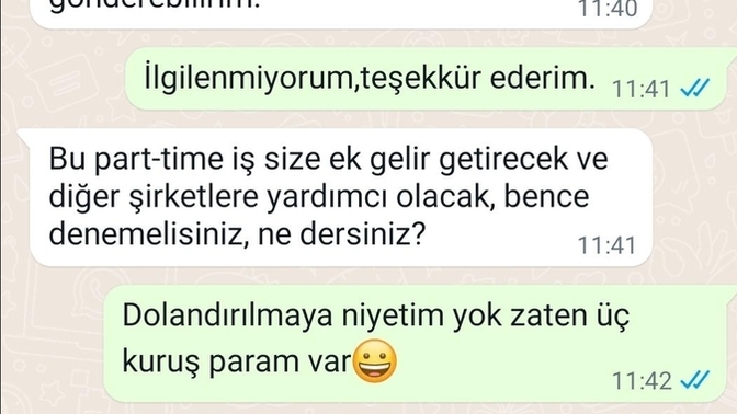 WhatsApptan iş teklifi alıyor musunuz?