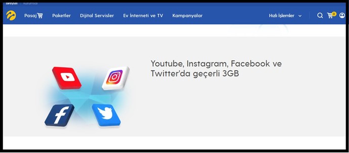 Turkcell paketlerinde sosyal medya internet hediyesi