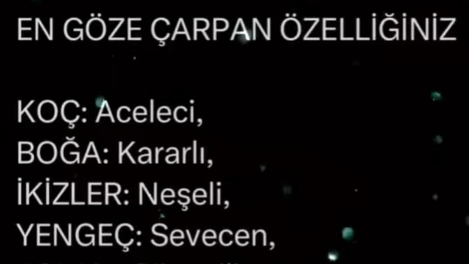 Burcuna göre senin en göze çarpan özelliğin ne?