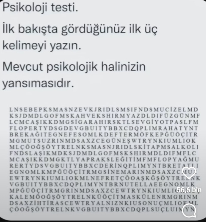 Test yapalim hadi?