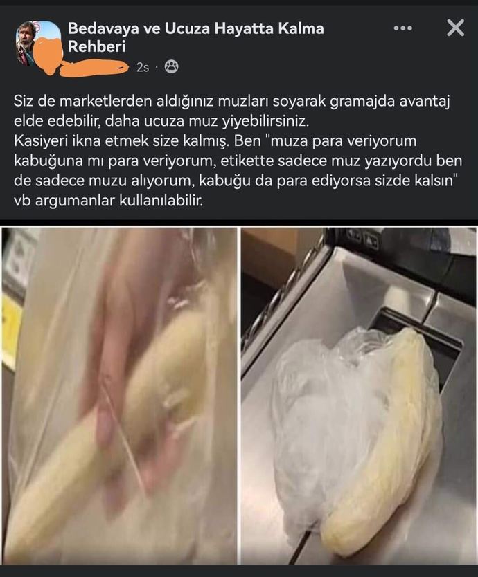 Sırf ucuza almak için markette muzların kabuğunu soyar mıydınız?