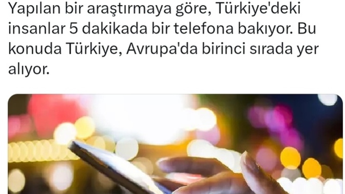Telefona günde kaç defa bakıyorsun?