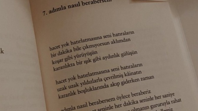 Sevdiğiniz bir kitaptan alıntı yapar mısınız?
