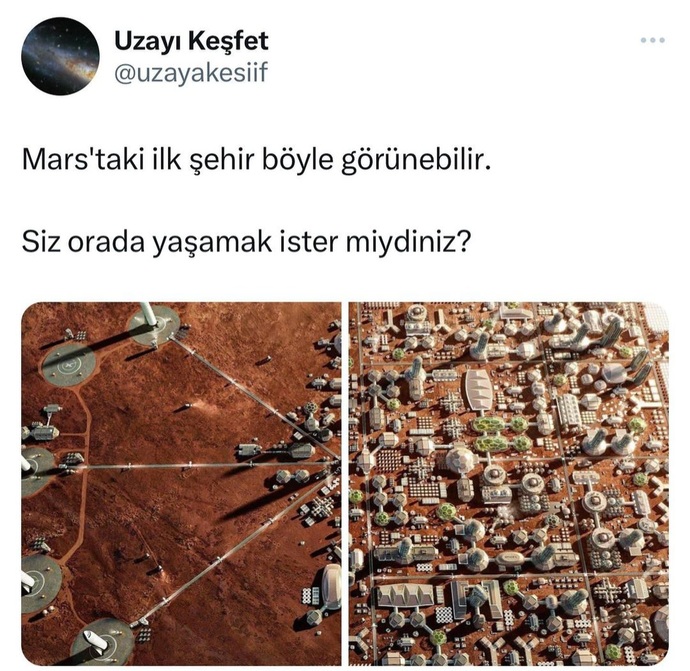 Marsta ilk şehir böyle görülecekmiş, orada yaşamak ister miydiniz?