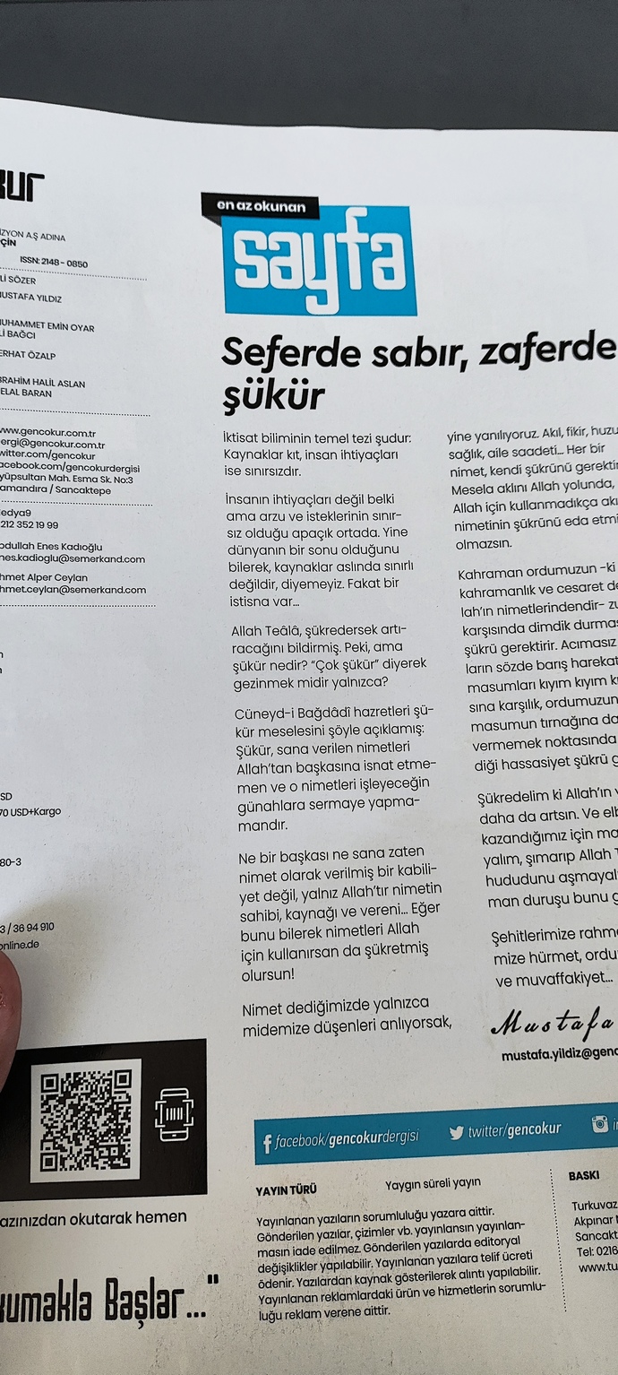 En son hangi yazıyı okudunuz?