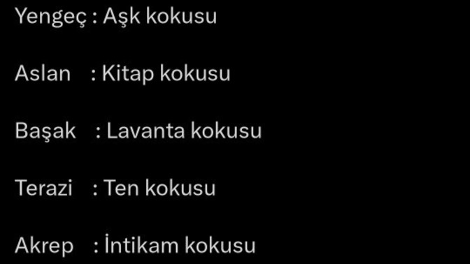 Burcuna göre en sevdiğin koku ne?