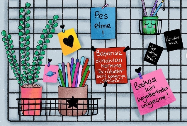 Kendime bir motivasyon köşesi oluşturdum😻