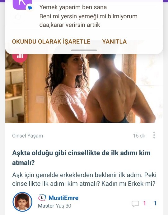 Aşkta olduğu gibi cinsellikte de ilk adımı kim atmalı?