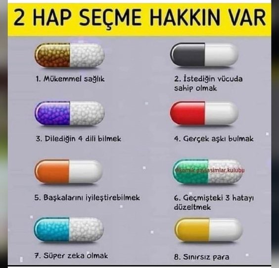 Bu haplardan hangi ikisini seçerdiniz?