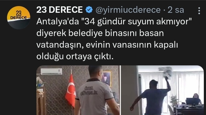 Evinin suyu akmadığı için belediyeyi basan kişinin, evinin vanasının kapalı olduğu ortaya çıktı! Peki siz ne kadar dalgınsınız?