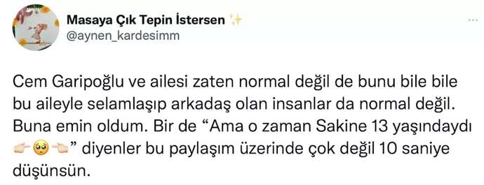 Cem Garipoğlunun kardeşi Sakine Garipoğlunun paylaşımı Türkiyeyi ayağa kaldırdı? Sizce bu aile ruh hastası mı?