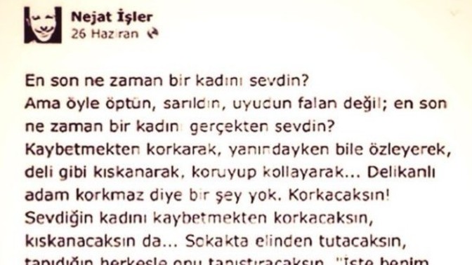 En son ne zaman bir kadını gerçekten sevdin?