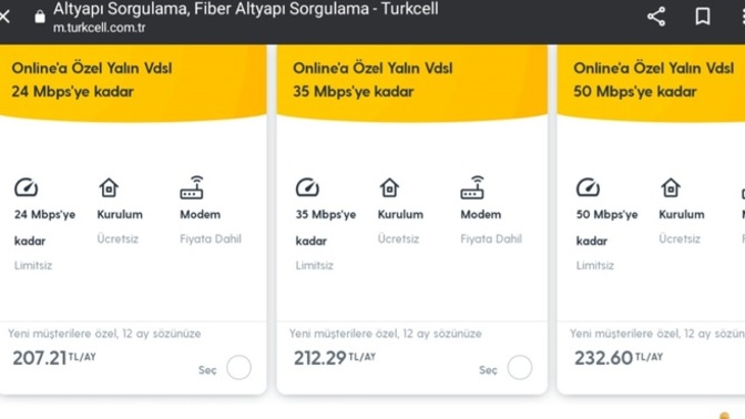 Turkcell ev interneti kullanan var mı?