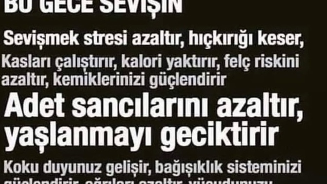 Sevişmek her derde deva mıdır?