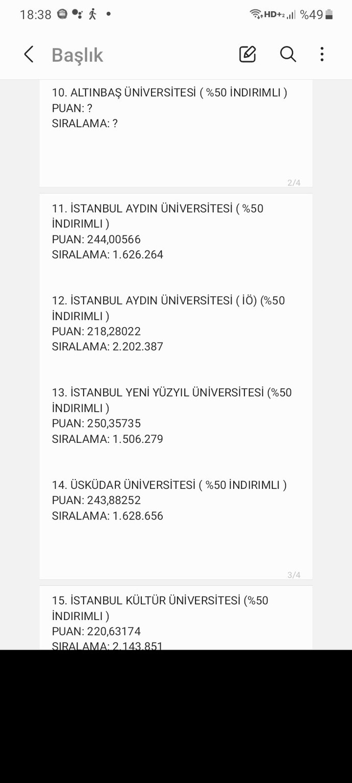 Sizce hangi tercihimin gelme ihtimali daha yüksek? Ayrıca açıkta kalma ihtimalim var mı? Bilgisi olanlar yardımcı olabilir mi?