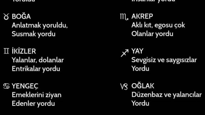 Burçları ne yordu 😦?