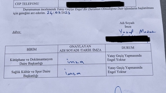 Adres yazmadım, yatay geçişime engel olur mu?