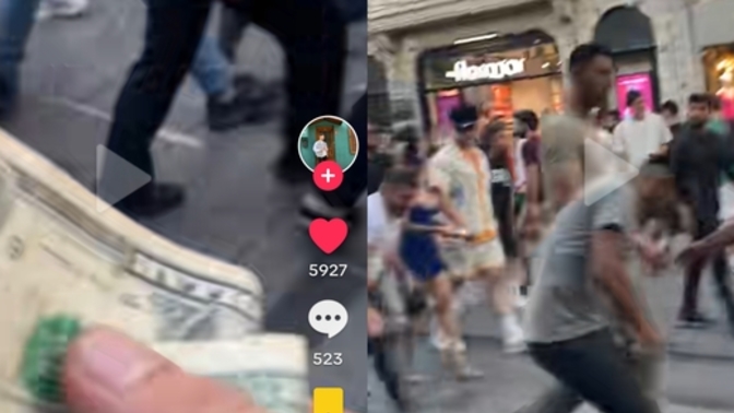 Taksim'de dağıtılan 1 dolarları almak için vatandaşlar birbirini ezdi. Ülke olarak artık şahlanış devrimiz başladı mı?