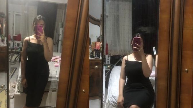 Bu elbisenin altına siyah topuklu mu olur yoksa nude bir ton mu?