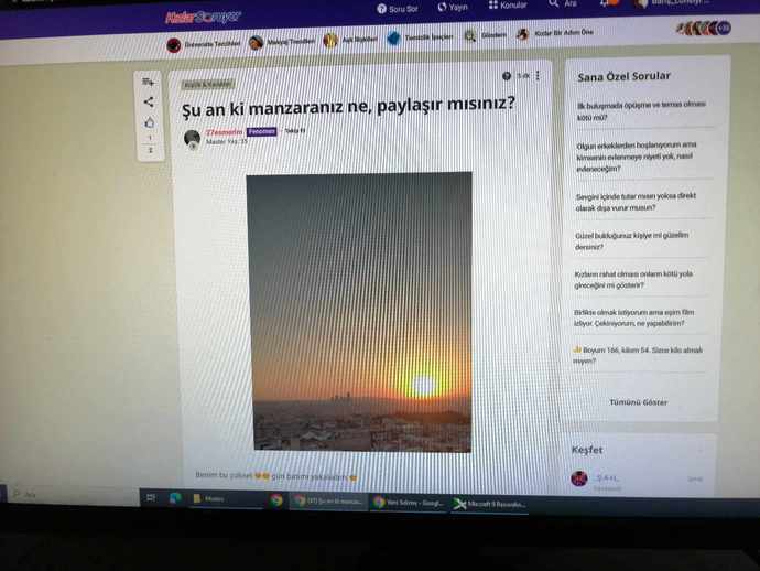 Şu anki manzaranız ne, paylaşır mısınız?