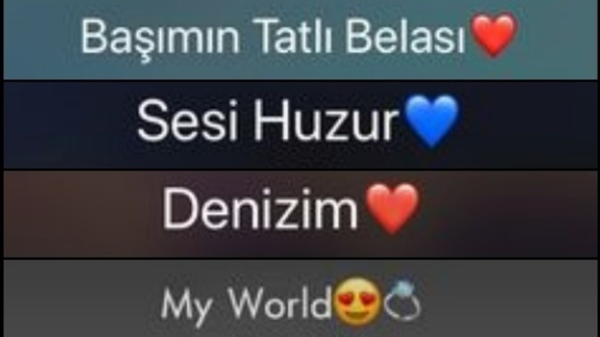 Sevgilinizi telefonunuza ne diye kaydedersiniz?
