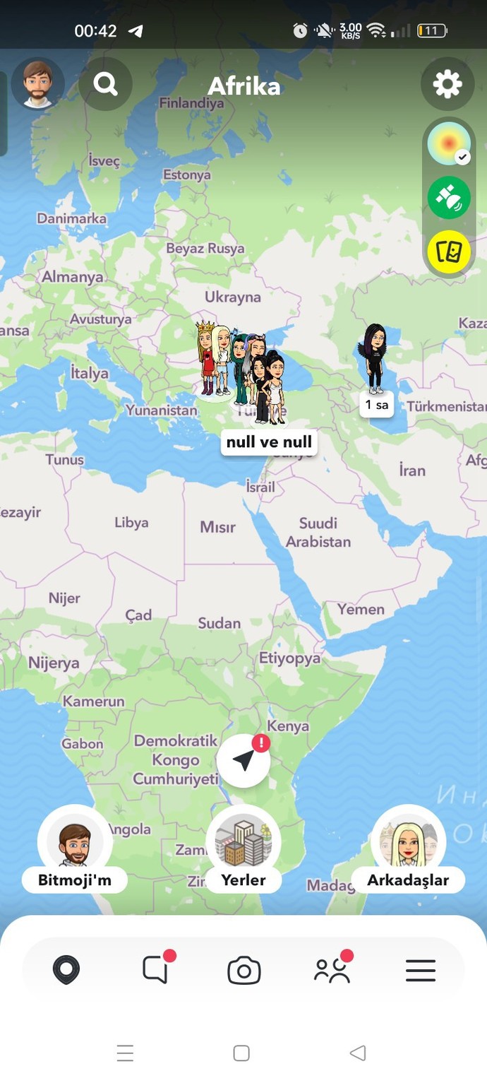Snap haritanızı atar mısınız merak ettiim?