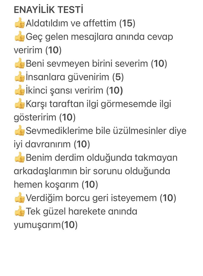 Enayilik testinden kaç puan aldınız?