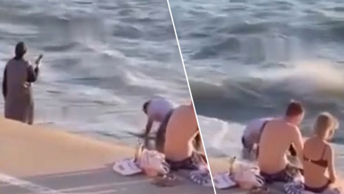 İstanbul Beylikdüzü'nde bir kişi denizde namaz kıldı! Sizce neden böyle yaptı?