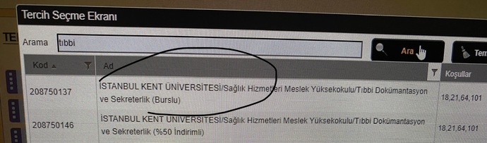 Osym sayfasinda tercih yaparken uni adi yaninda burslu yaziyor oraya tam burslu girebilecegim anlamina mi geliyor?