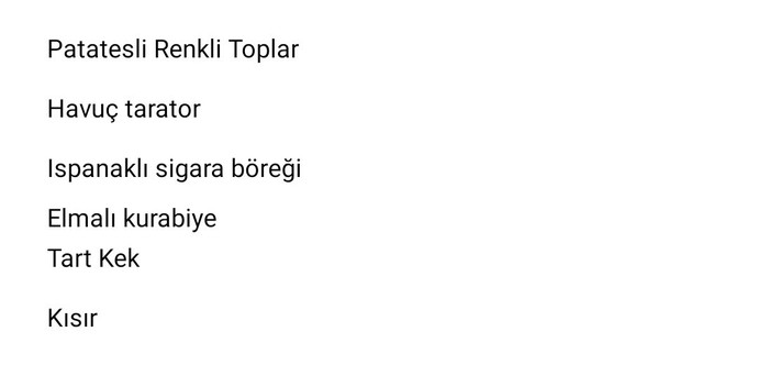 5 çayı menüsü için ne önerirsiniz?