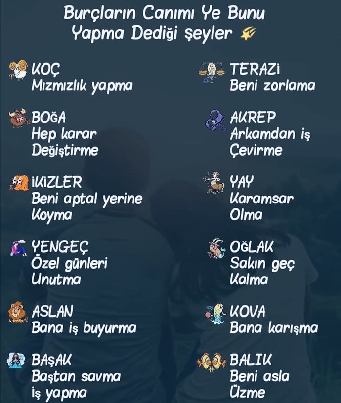 Bunu sakın yapma dediğin şeyler neler?