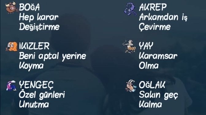 Bunu sakın yapma dediğin şeyler neler?