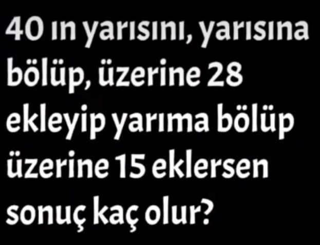 Matematik sorusu yorumlara beklerim?