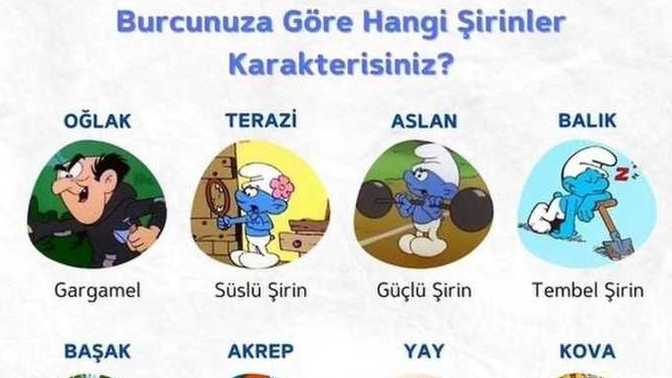 Burcuna göre hangi Şirinler karakterisin?