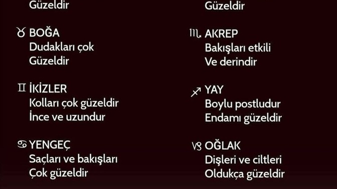 Burcuna göre nereniz güzel?